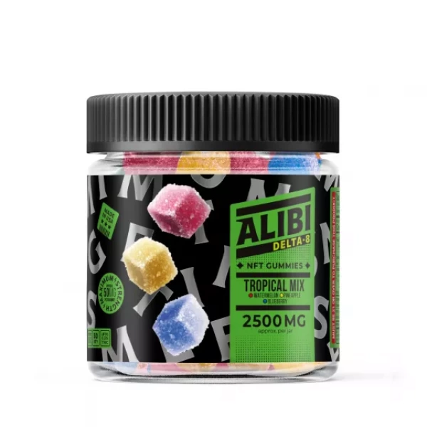 Alibi Delta-8 NFT Gummies Tropical Mix