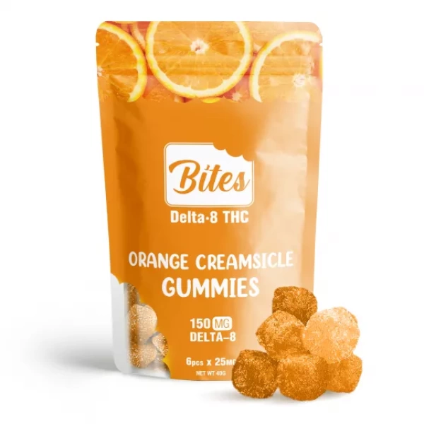 Delta-8 Bites Orange Creamsicle Gummies